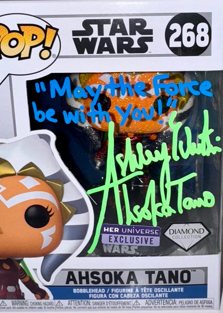 Ashley Eckstein Signed Funko Pop #268 "Ahsoka" (Star Wars) w/Inscription - Official Pix #01
